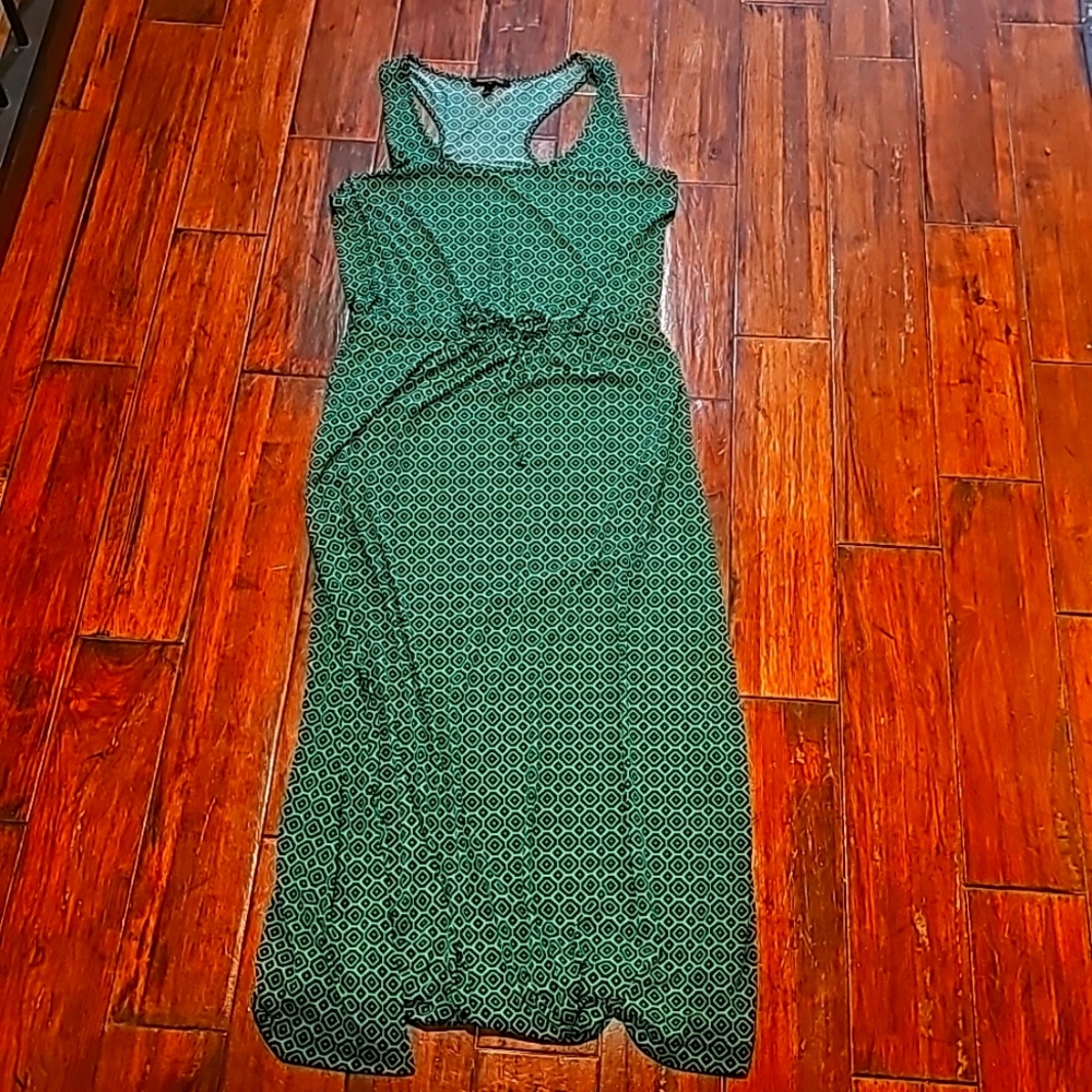 Banana Republic Green Sleeveless Halter Maxi Sundress